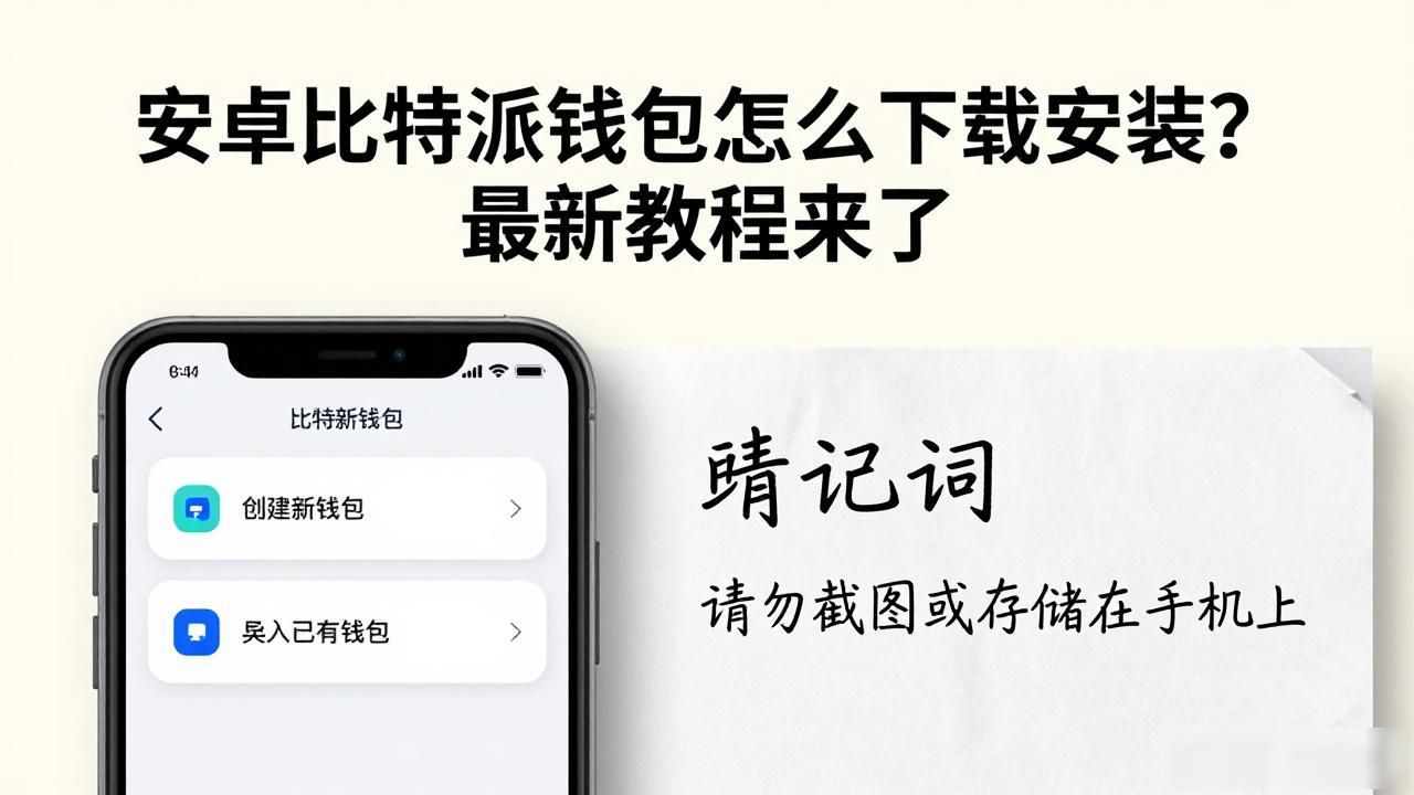 比特派钱包创建新钱包助记词保管_如何在安卓设备上下载比特派钱包最新版本?_安卓手机比特派钱包下载安装流程