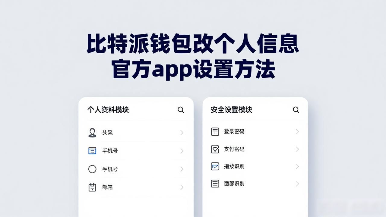 比特派钱包修改个人信息_如何在比特派钱包下载官方app中更改个人信息？_官方app个人信息设置教程