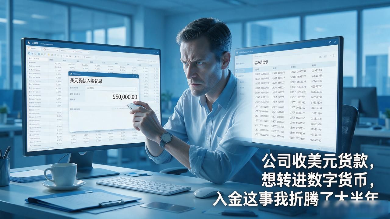 公司收美元货款，想转进数字货币，入金这事我折腾了大半年
