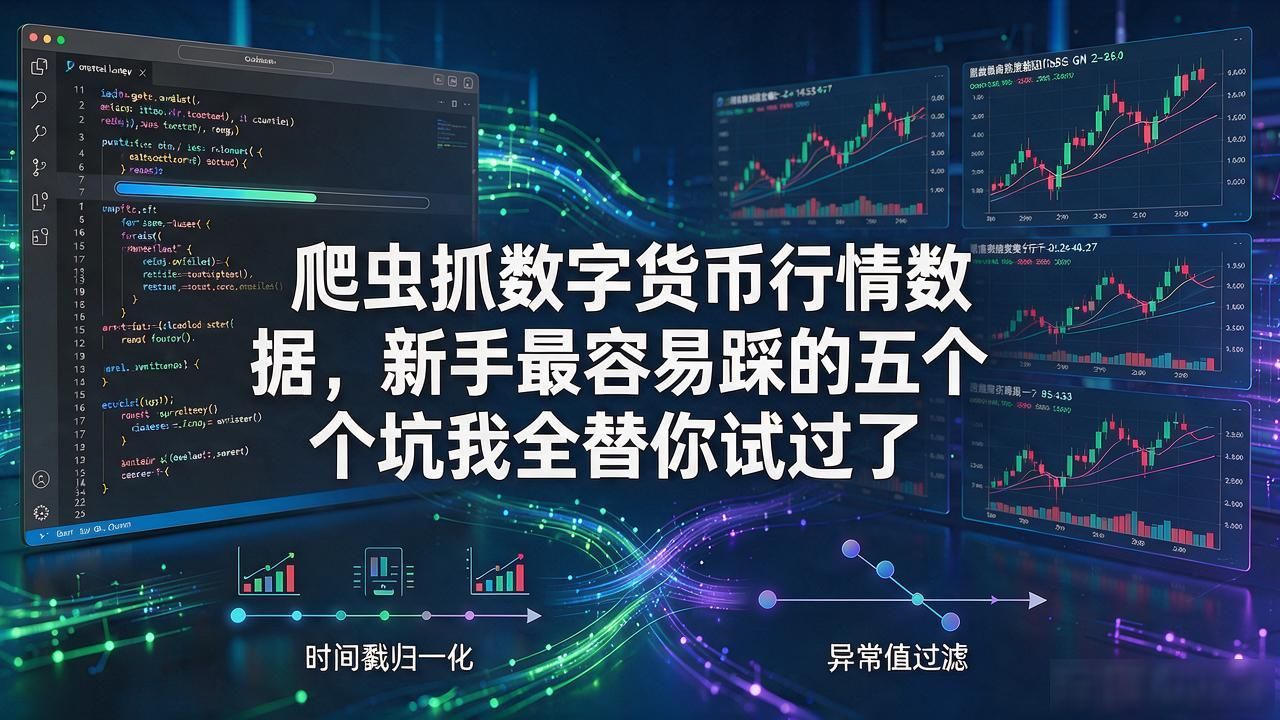 爬虫抓数字货币行情数据，新手最容易踩的五个坑我全替你试过了