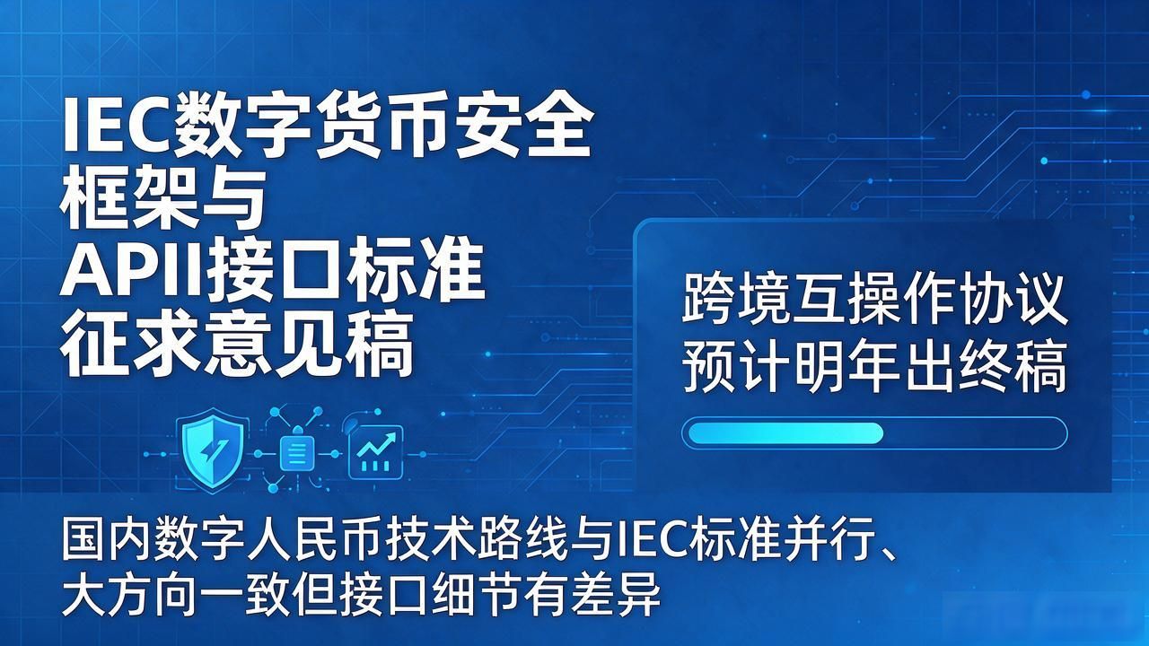 IEC数字货币标准是什么？进展到哪了，跟你有啥关系