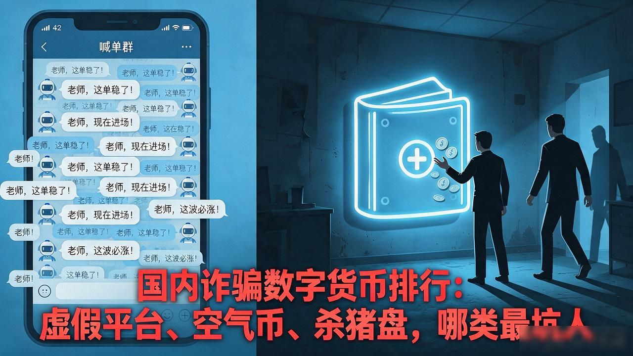国内诈骗数字货币排行：虚假平台、空气币、杀猪盘，哪类最坑人