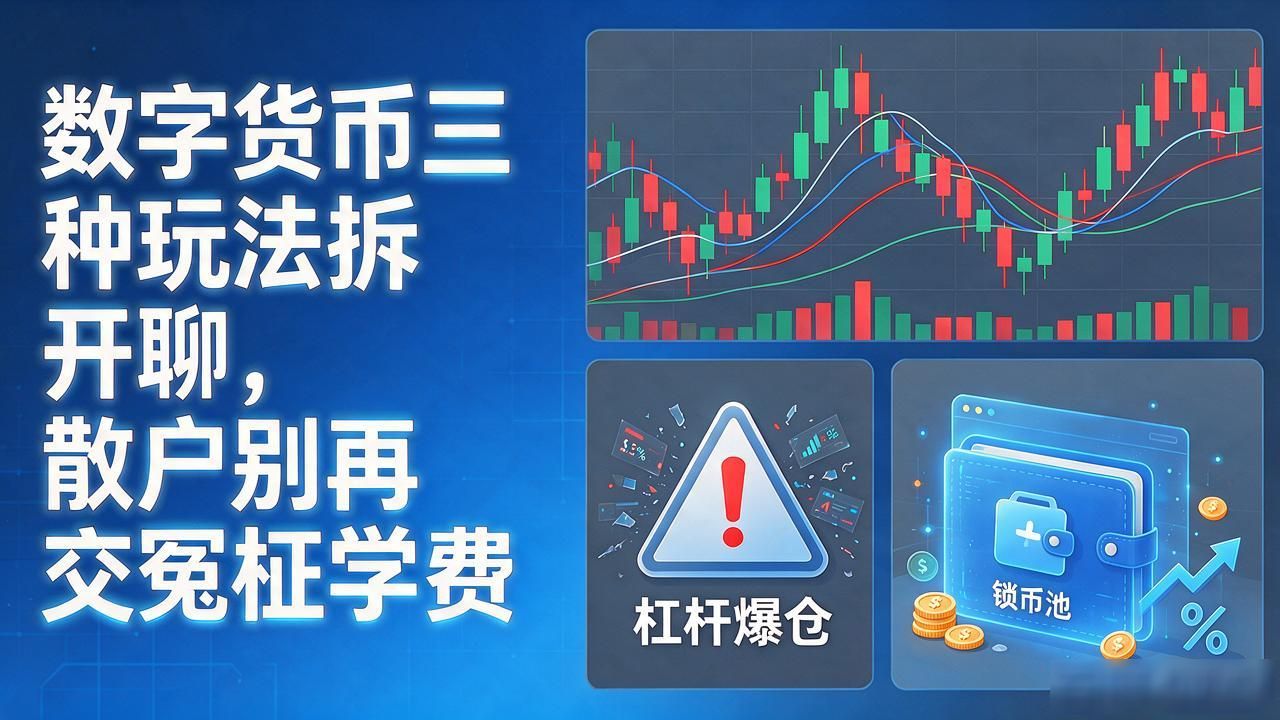 数字货币三种玩法拆开聊，散户别再交冤枉学费