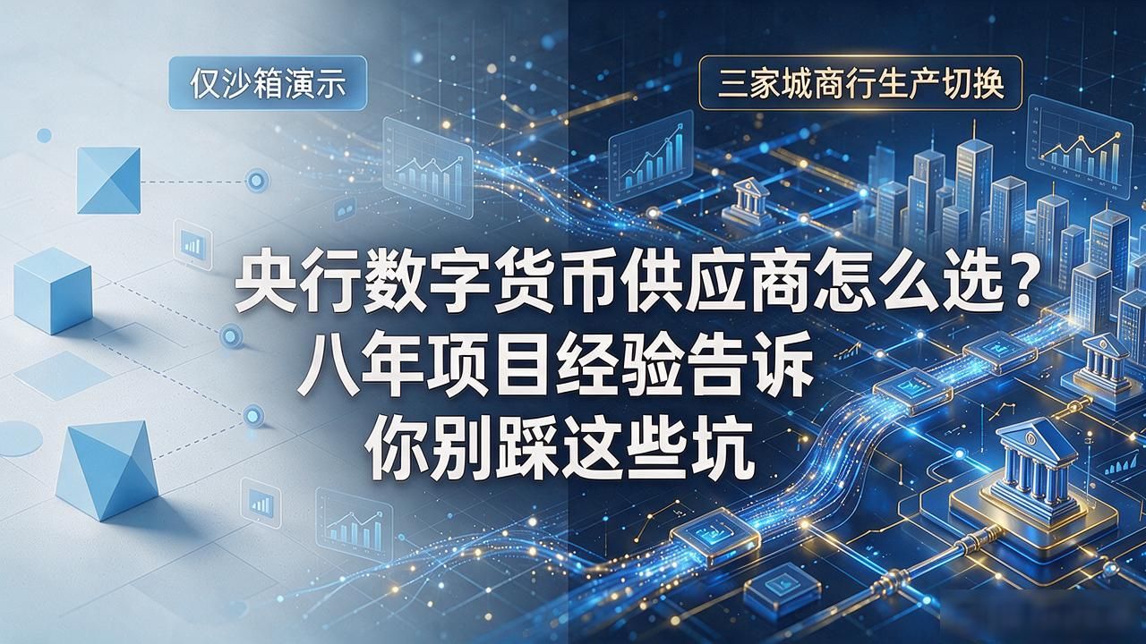 央行数字货币供应商怎么选？八年项目经验告诉你别踩这些坑