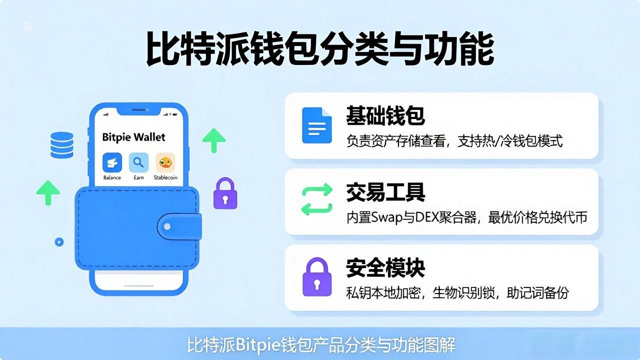 比特派产品分类_比特派功能介绍_比特派Bitpie钱包app的产品分类与功能图解