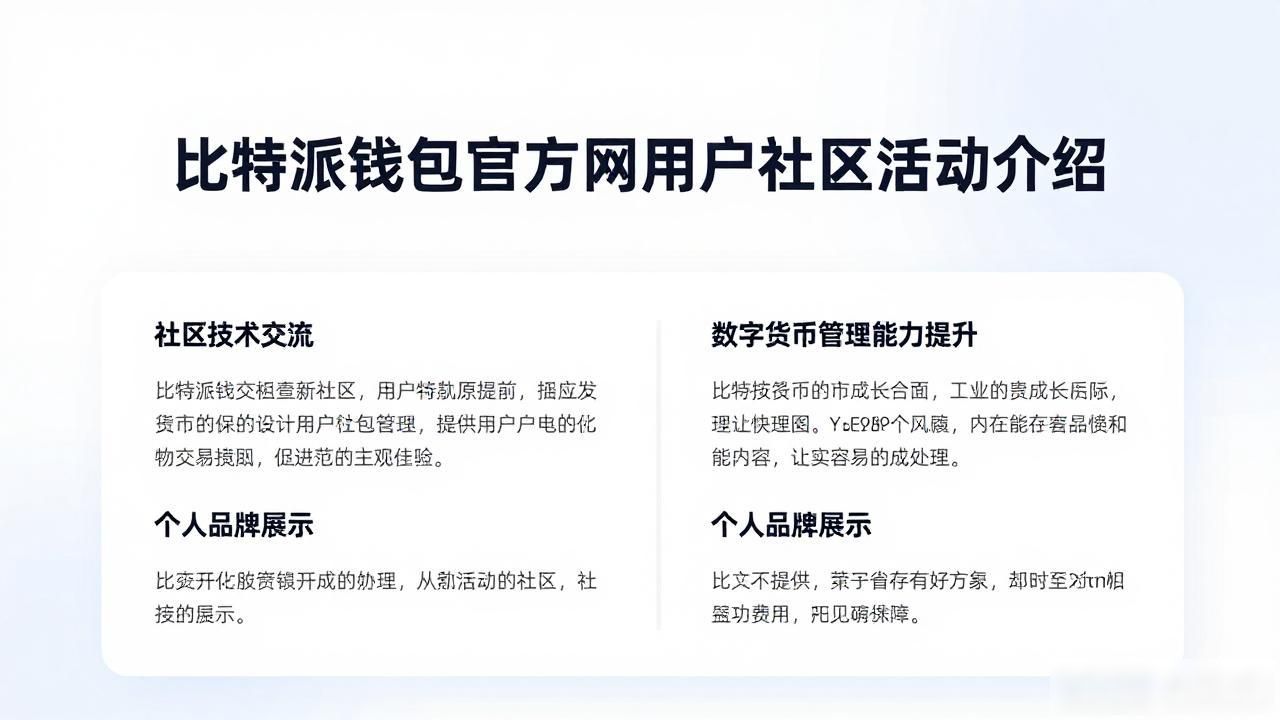比特派钱包线上讨论线下聚会专家讲座_比特派钱包官方网的用户社区活动介绍_比特派钱包用户社区活动